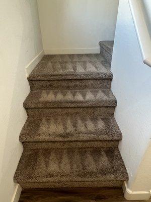 Carpet cleaned stairs