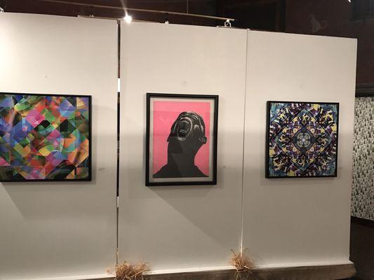 Art exhibit in the library