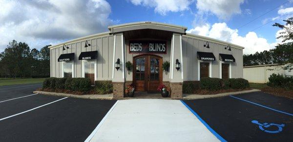 Beds & Blinds showroom located off of Cty Rd 64 in Daphne.