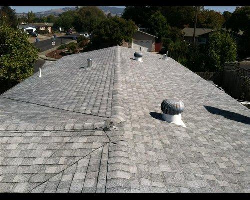 Completion of new shingle roof 2