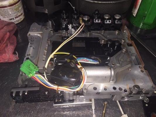 2006 Nissan Xterra Transmission overhaul. Replacing Transmission  Control Module, part of valve body assembly...