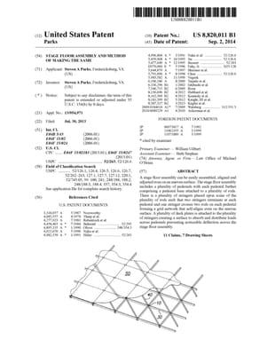 A patent for a stage floor