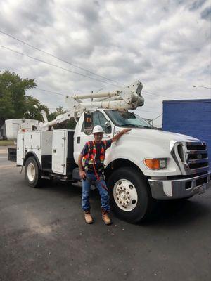 Boe's Electric aerial electrical work.