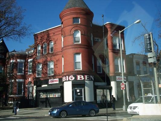 view from New York Avenue NW to the corner of North Capitol Streeet where Big Ben Liquor store stands