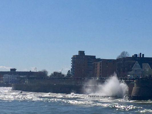 Waves crashing, beautiful