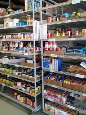 A look at part of the food pantry.