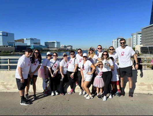 DAS employees and family members participate in the Making Strides Against Breast Cancer walk in Tempe.