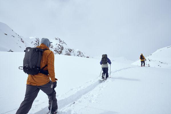 Backcountry skiing high in the Beartooths