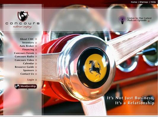 Effusion Creative Solutions :: Concours Motorcar Company Website Design