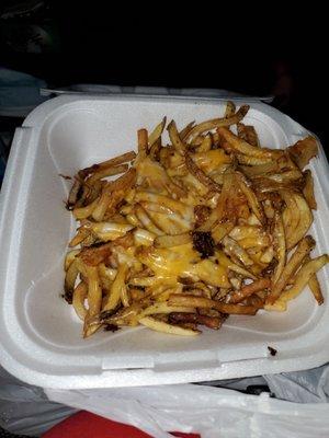 Crazy guys cheezy fries. Very good.