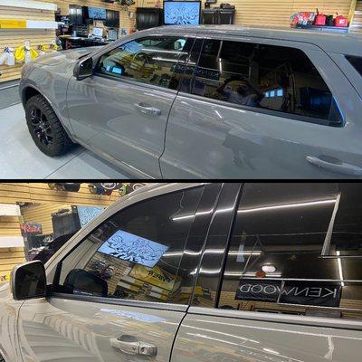 Dodge Durango window tint with windshield.