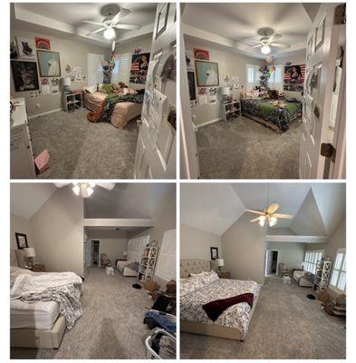 Before/after - bedrooms