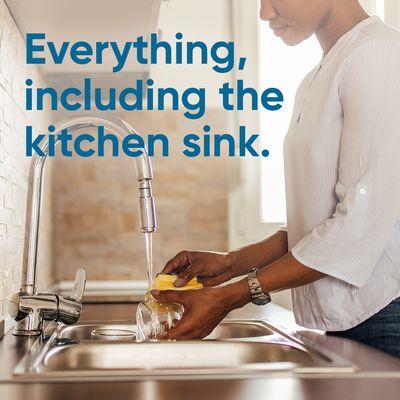 We even clean the inside of your kitchen sink