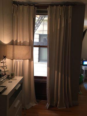 Beautiful custom drapes. Exactly what I wanted!