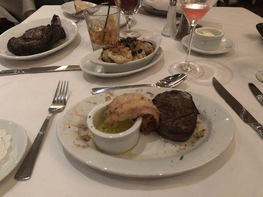 Surf and Turf, lobster tail and filet