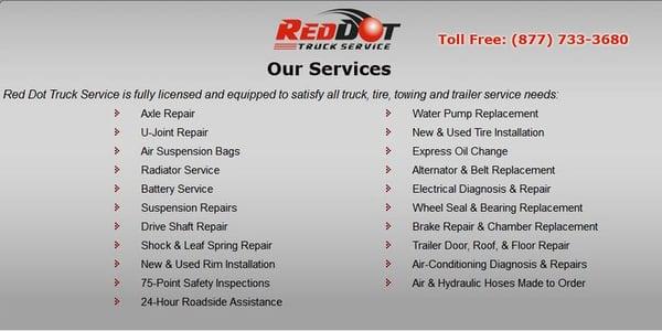 24 hrs Emergency Truck Repair New Jersey https://www.reddottruckservice.com/services.html