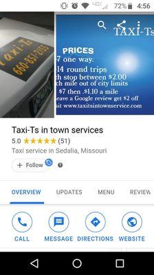 TAXI-T's in town service