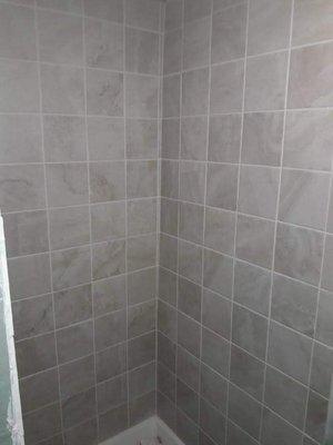 Ceramic tile shower