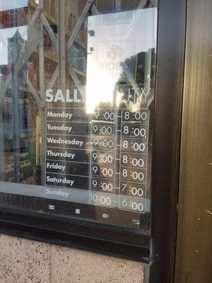 Actual store hours as of June 30, 2018