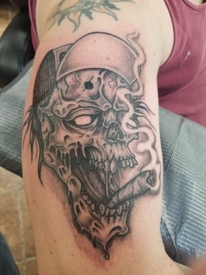 Sick ass skull tat