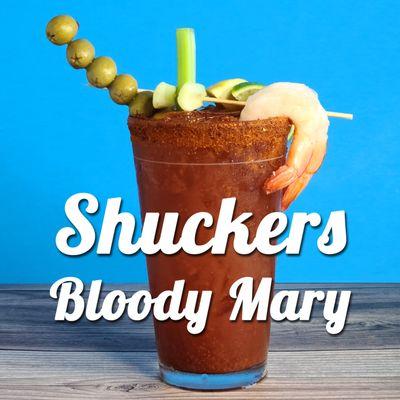 Add shrimp and crab to our famous Shuckers Bloody Mary for a spicy, flavorful cocktail like no other around.