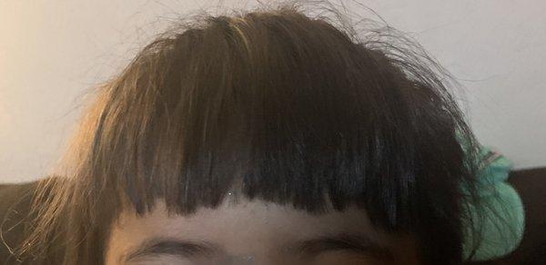 Daughter's bangs