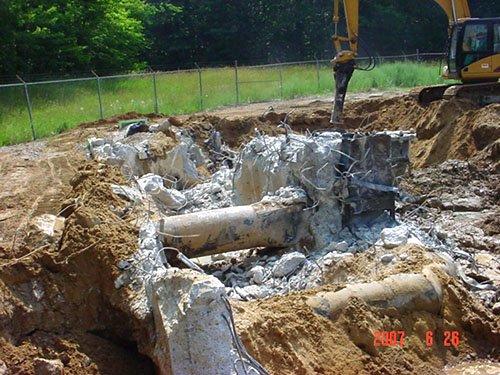 Pump Base Facility Demolition Demolition of underground pipe & pump base for Enbridge Energy (pipeline owner).