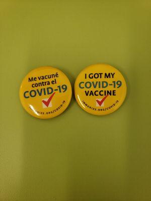 I GOT VACCINATED PINS