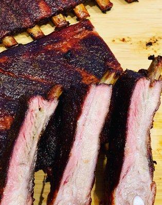 Sweet and Savory tender smoked ribs!