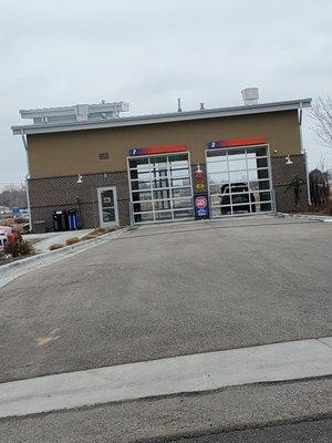 Service bay entrance, west side.