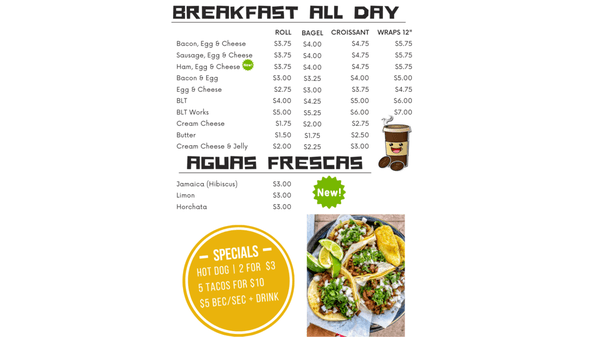 Our Summer Breakfast Menu