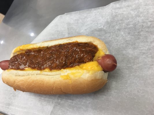 regular chili cheese dog