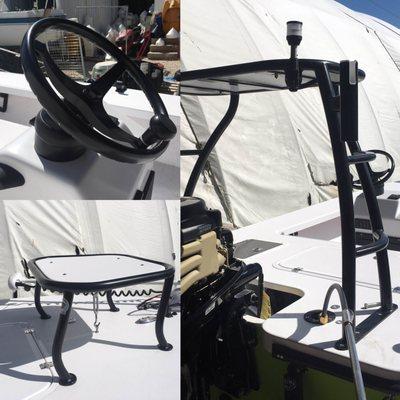 boat polling platform- black powder coating