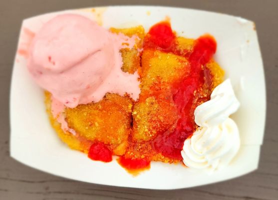 Erie County Fair, Red Hot Candy Apple Pierogi from Babcias Pierogi