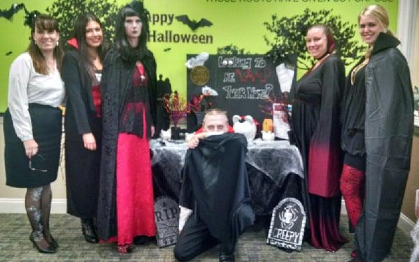 The Westborough Branch getting into the spirit for Halloween!