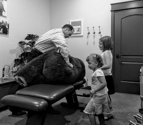 Teddy Bears need Chiropractic care sometimes too.