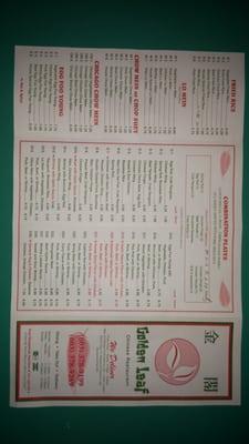 Menu side 1