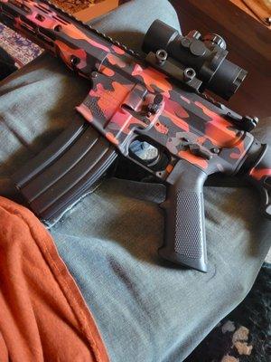 Hunter Orange & Pink With Black Camo