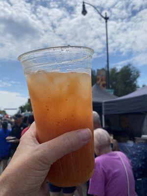 Peach aguas frescas