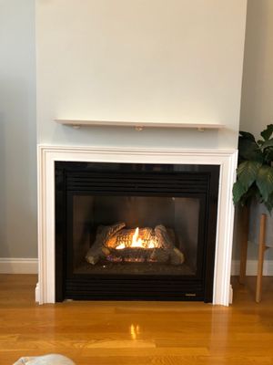 Freshly serviced fireplace