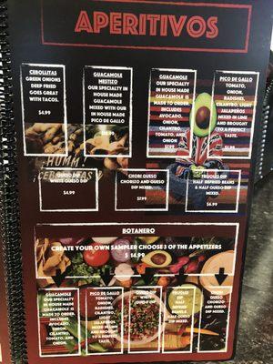 Current menu 3/31/2020