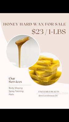 Honey hard wax for sale $23 1/lb