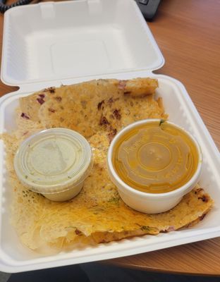 Onion Rava Masala Dosa - we were told it has potato masala, cannot find it though