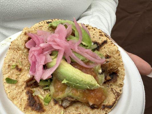 Taco with carnitas