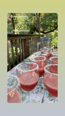 Drinks on the deck