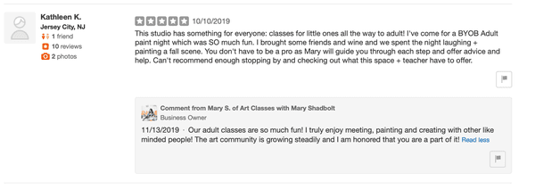 Review of adult classes!