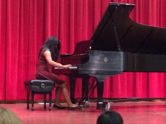 Student performing at Bach Festival