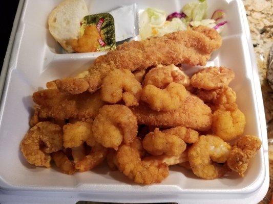 Lent fish and shrimp plate