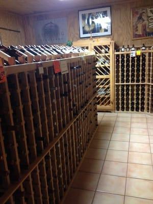 Wine cellar with a very nice collection