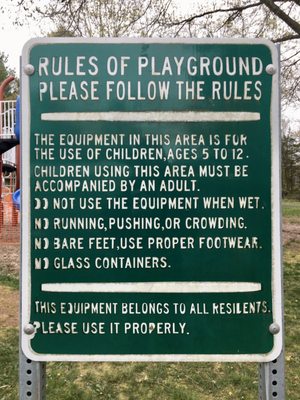 Rules sign